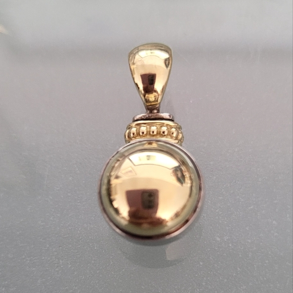 LAGOS Caviar Sterling Silver 18K Yellow Gold Pendant